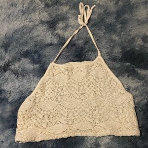 Cream halter top